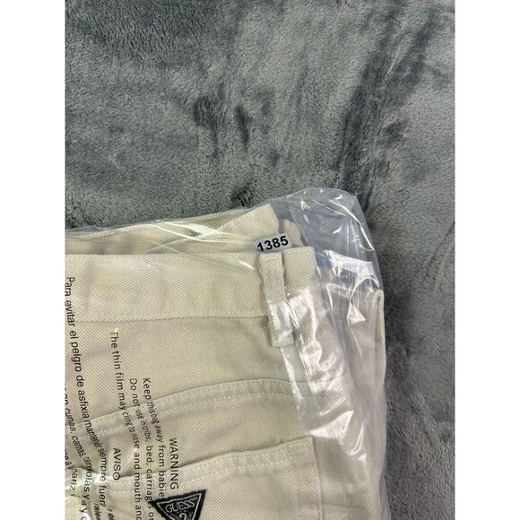 Vintage Guess USA American Tradition Jeans 31x29 Beige Straight Fit 90s - Picture 15 of 15